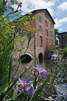 view of the Old Stone Mill from the water - photo by: Ken W. Watson