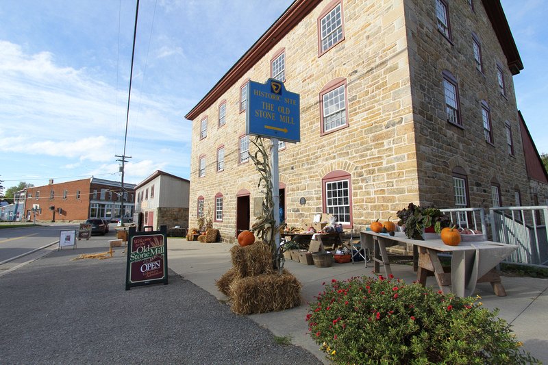 The Old Stone Mill stands ready to greet visitors to the First Annual Delta Harvest Festival