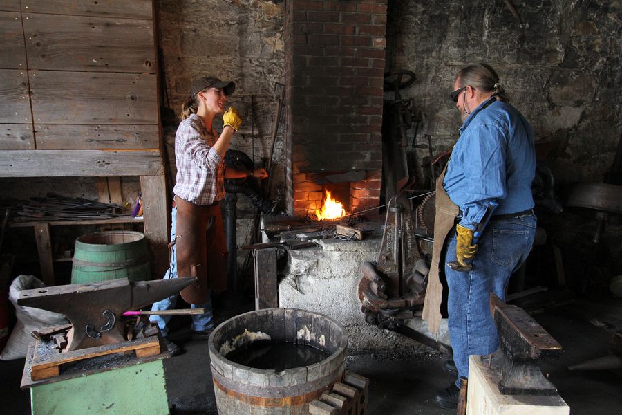 Blacksmithing demonstration